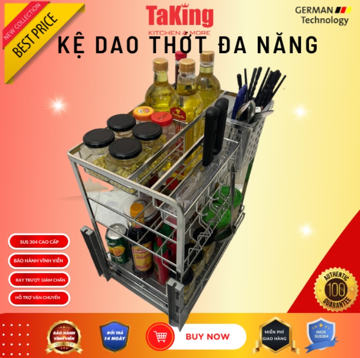 KỆ DAO THỚT ĐA NĂNG SUS304 300 TAKING