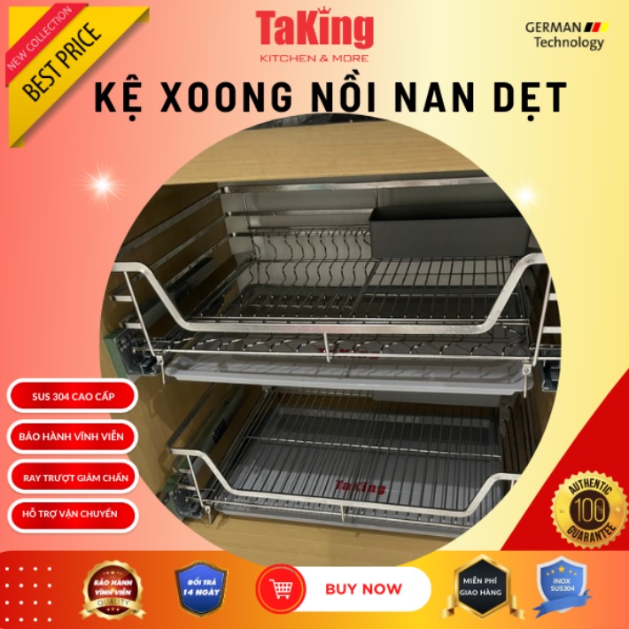 KỆ XOONG NỒI NAN DẸT SUS304 700 TAKING