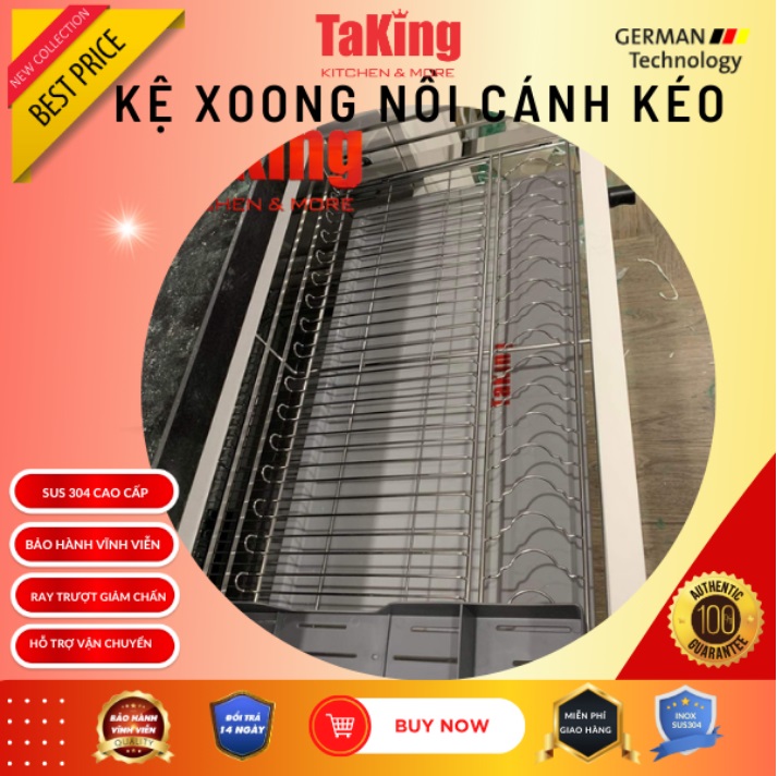 KỆ XOONG NỒI NAN DẸT SUS 304 CÁNH KÉO 700 TAKING