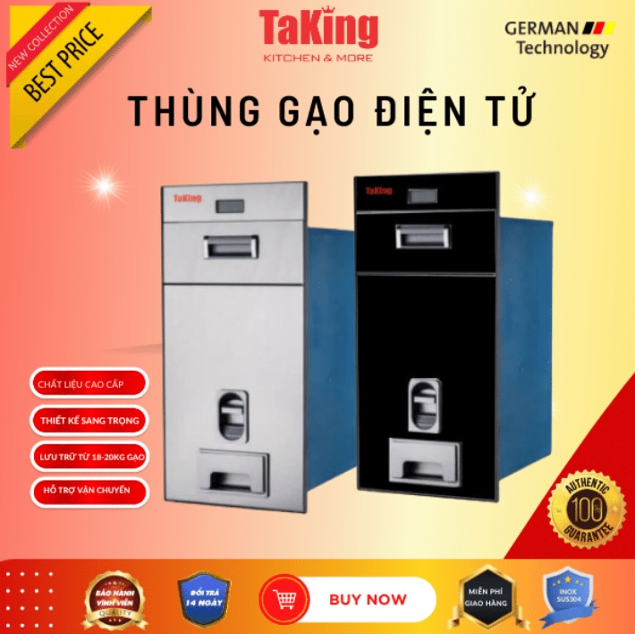 THÙNG GẠO MẶT GƯƠNG ĐIỆN TỬ CAO CẤP TAKING