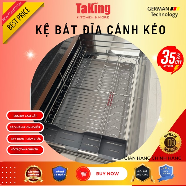 KỆ BÁT ĐĨA NAN DẸT SUS304 CÁNH KÉO 700 TAKING